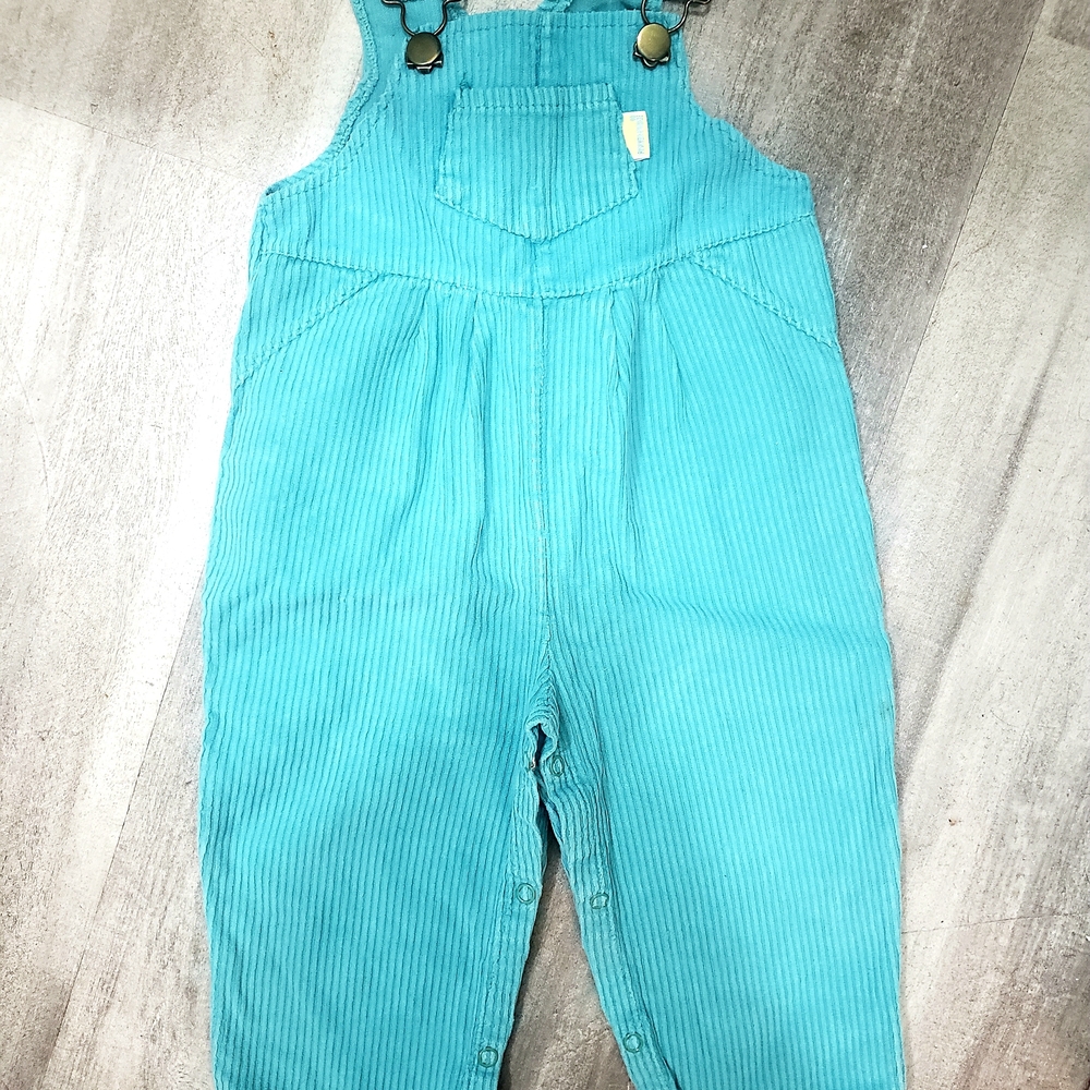 Vintage Teal Baby Overalls - Picture 1 of 2